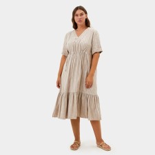 Women's dress on the wrapper Mist Plus-Size, size 50, beige color