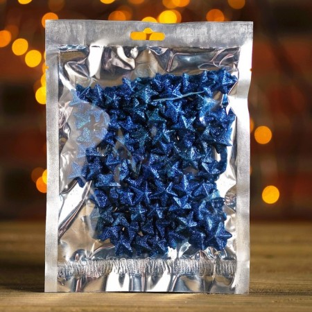 Figure for crafts and decor "Star", set of 80 pcs., Size 1 pc. 1.5 × 1.5 × 1 cm, the color is blue-1
