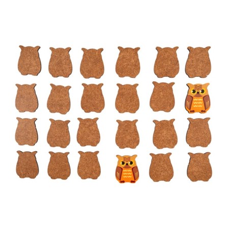 Game Table Memo "Owls" Far Far Land Wood (24 chips in a box)-5