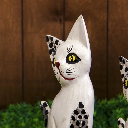 Summarize Souvenir "White Cats" (20,25.30) 20x7x30 cm-3