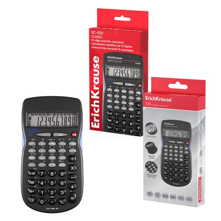 Scientific calculator 10-units Erichkrause SC-920, black, recommended for the OGE and the exam