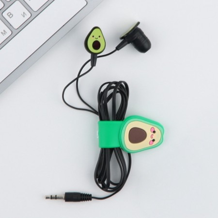 Set a holder for wires + headphones "Avocado", mod. VBT 1.3, 12.5 x 8.5 cm-3