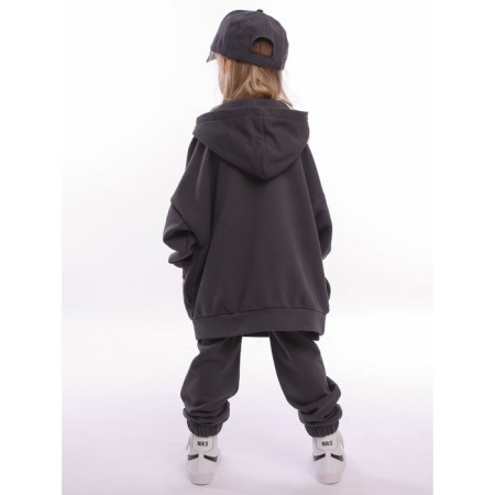 Худи для девочки, рост 110 см, цвет графит-6