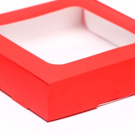 Self -assembly box with a red window, 13 x 13 x 3 cm-2