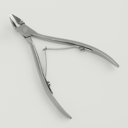 Pedicure nippers, 2 springs, 10.5 cm, blade length - 12 mm, silver color-1