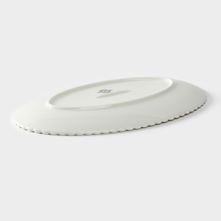 Porcelain oval Magistro "Tandy", 30 × 20 × 1.5 cm, white color-2