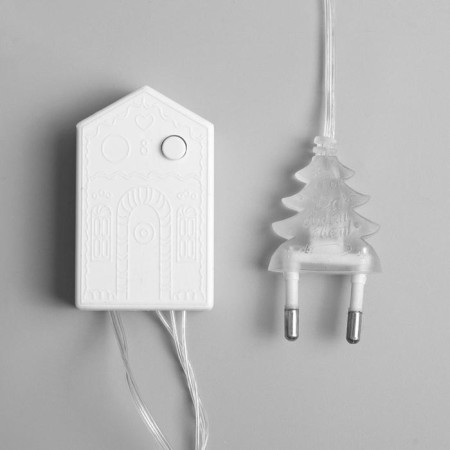 Garland “thread” 4 m with nozzles “Star Wire”, IP20, Transparent thread, 20 LED, glow warm white, 8 modes, 220 V-4