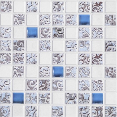 PVC Mosaic Pvc Collage Blue 480 x 960 mm-1