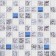 PVC Mosaic Pvc Collage Blue 480 x 960 mm