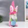 Interior doll "Dwarf in a hat with bunny ears, with a bag" Pink 40x14 cm