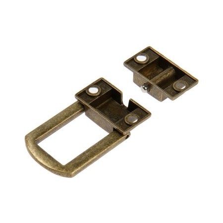 Castle Castle on a box ZM01, 3.2x2.5 cm, Bronze color, 4 pcs TMP-3