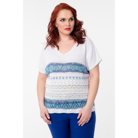 Female jumper, size 52, white color-1