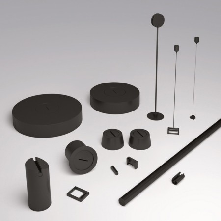 TR5519-BK Top for the Belty Base tracking track with the ability to bend the belt ip20 black plastic-2