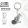 Key keychain acrylic mirror "Fox", 3.9 x 5 cm