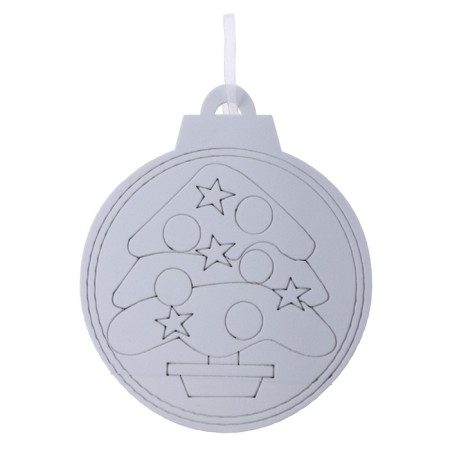 Christmas tree decoration for painting "Christmas tree" 4 pcs., Brush-2