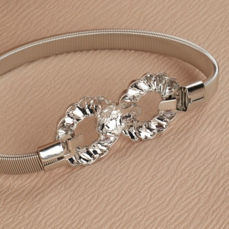 Picking for curtains "Infinity", 6 × 3 cm, 23.5 cm, silver color-2