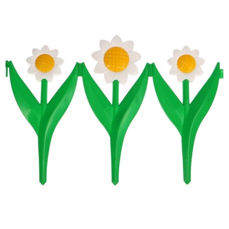 Decorative fence, 32.5 × 225 cm, 5 sections, plastic, white flower "Chamomile"-7