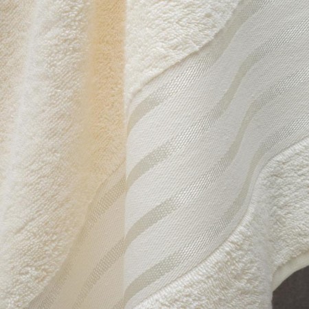 Terry Ethel "stripes", milk 30x70 cm, 100% cotton, 370g/m2-1