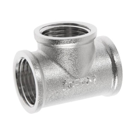 The tee "CTM", 1/2 ", internal/internal/internal thread, nickel -plated brass-3