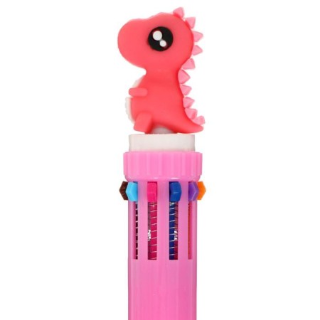 Handle Automatic Ball 10 color, "dinosaur", pink color, in a bag-1