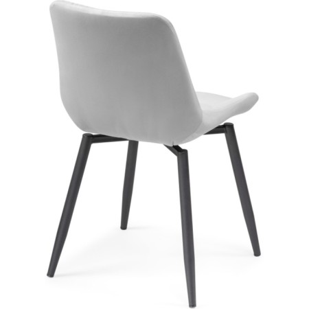Stool on a chelsea metal -steamer spinning, metal/velor, black/gray 49x55x84 cm-5