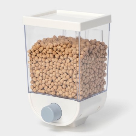 Container - a dispenser for storing bulk ricco, 11.8 × 9.5 × 19 cm, 1 l, white color-1