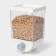 Container - a dispenser for storing bulk ricco, 11.8 × 9.5 × 19 cm, 1 l, white color