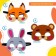 Carnival set of masks "Eared party", 5 pcs.