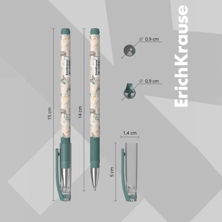 Ballic handle Erichkrause Natural Life Stick, node 0.7mm, blue ink-10