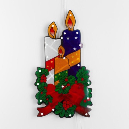 LED figure "Candles" 23 × 43 cm, plastic, 220 V, glow of multi (RG/RB)-1