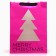 A packet with a window, metalized, "Christmas tree", 32 x 32 x 45 cm, pink