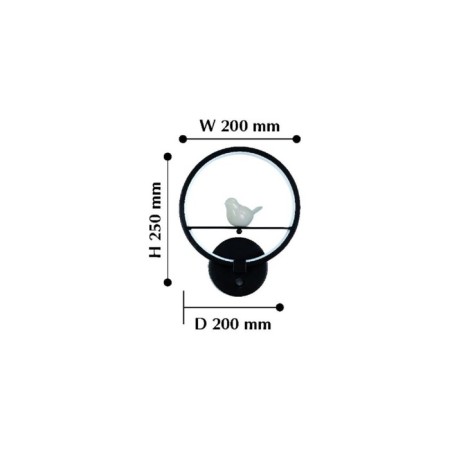 Passer wall lamp 200 mm, LED 12W-1