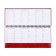 Planning dated 2025, Attomex. Arkona, 64 sheets, a solid cover of boumvinyl with foam rubber, block 70 g/m2, red, 294 x 142mm