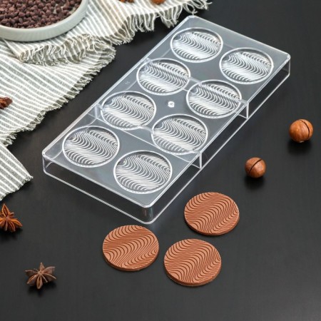 Konfinetta chocolate form "Circle", 33 × 16.4 × 2.5 cm, 8 cells