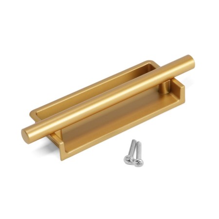 Smeal handle, "Hidden", MO 96 mm, color satin gold-4