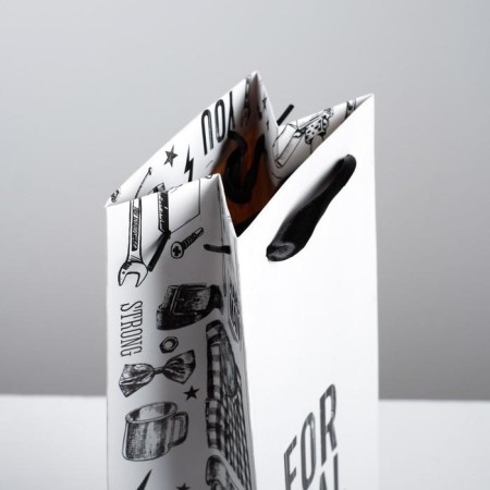 Gift package for a bottle, packaging, "For Real Man", 36 x 13 x 10 cm-3