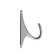 Furniture hook Cappio Standart, one -rod, chrome