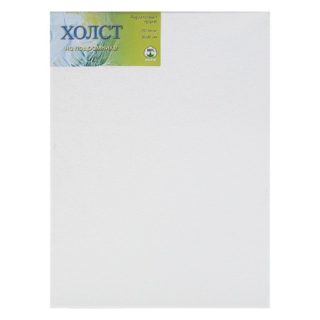 Canvas on the subframe, cotton 100%, 30 x 40 x 1.8 cm, acrylic soil, fine -grained, 280 g/m²