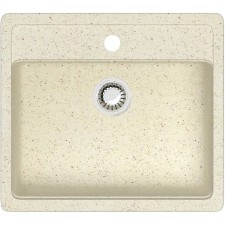Мойка кухонная из камня ZETT lab. 9/Q2, 570x505x200 мм, матовая, врезная, бежевая