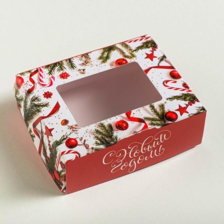 Folding box "Happy New Year", 10 x 8 x 3.5 cm, new year-3