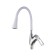 Fashun A4466+A7356 kitchen mixer, single -leaf, flexible spout, brass, white
