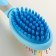 Bilateral brush - comb with wavy teeth, middle, 6 x 19 cm, blue