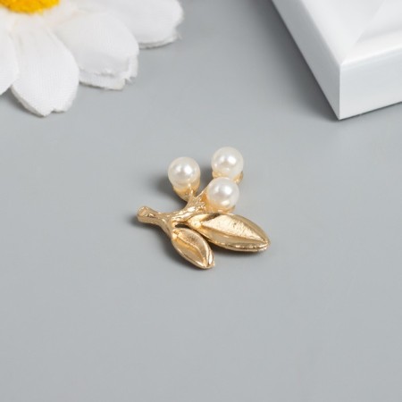 Decor for creativity Metal "Victor with pearls" gold 2.1x2.1x0.6 cm-1
