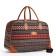 Road bag, 2 parts on zippers, long belt, red/multi -colored color