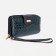Women's wallet with a zipper, with a pen, green color