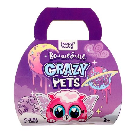 A toy-scurry "Magic" Crazy Pets, with stickers, pink, mix-4