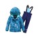 Ski costume for girls, blue color, height 98 cm