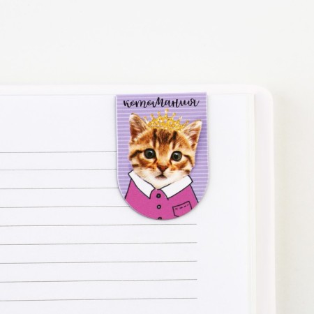 Magnetic bookmarks "cats and books do not exist many", 8 pcs.-3