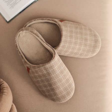 Male slippers, size 42-43, beige color-5
