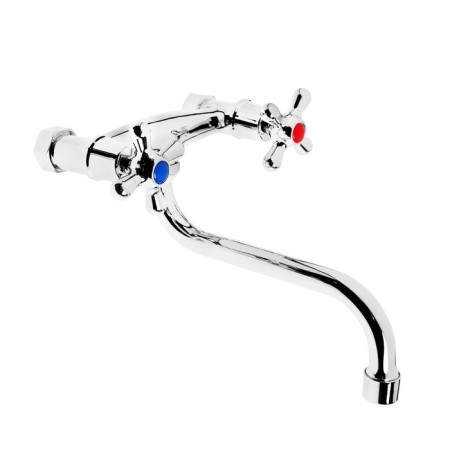 Kitchen mixer Zein Z27380101, wall, crane-boux brass 1/2 ", chrome-3